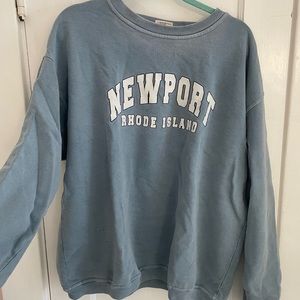 Cute blue Newport oversized pullover